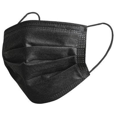 3-ply black disposable masks non medical